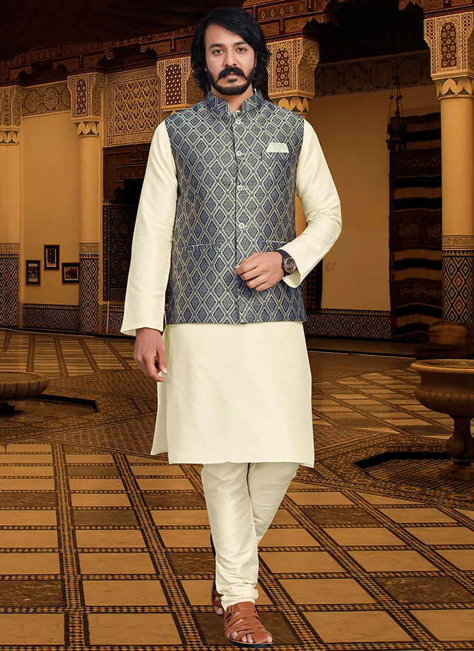 Outluk 120 Occasion Wear Mens Modi Jacket Kurta Pajama Catalog