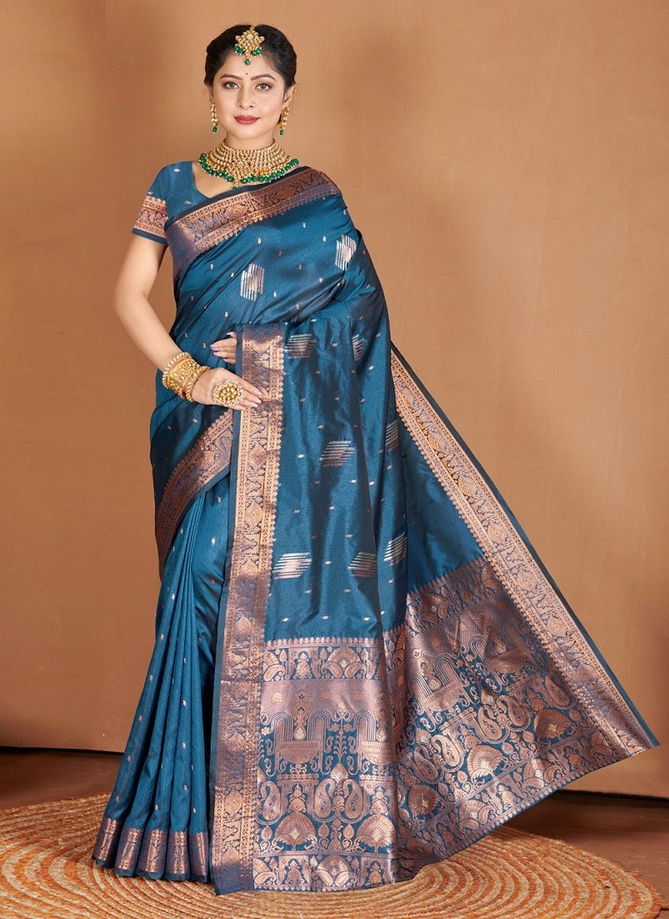 Piya Basanti By Sangam Banarasi Silk Saree Catalog