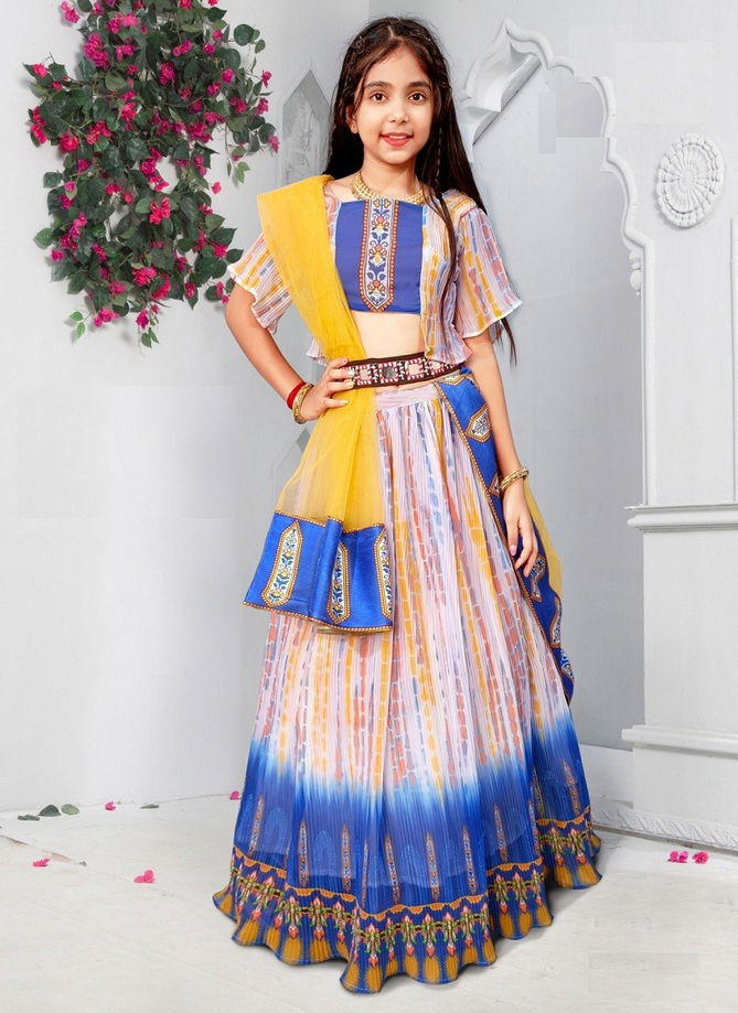 Blue Colour Raavi By Arya Kids Girls Wear Catalog 2