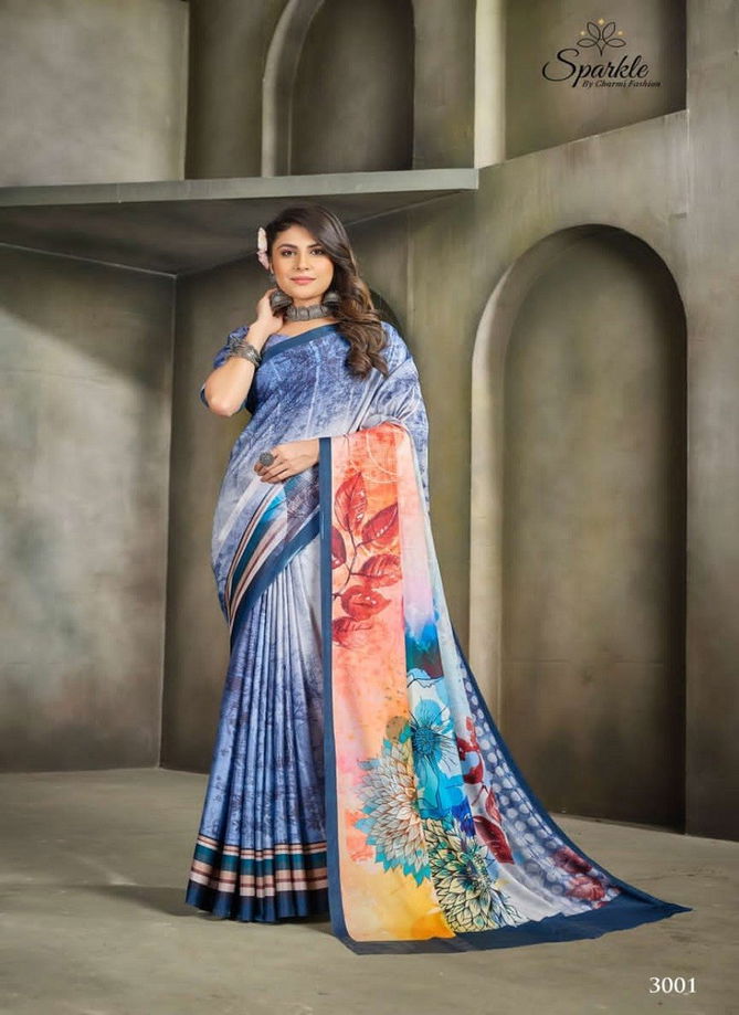 Raina By Charmi Fashion Japan Crepe Designer Saree Catalog