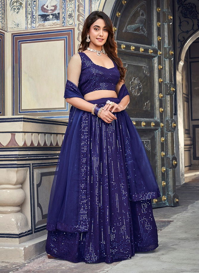 SS 163 Designer Wedding Wear Georgette Lehenga Choli Suppliers In India