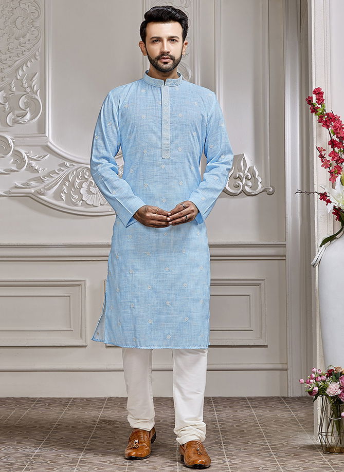 Blue Colour Sabar By Styleroof Traditional Wear Kurta Pajama Catalog 1555 2