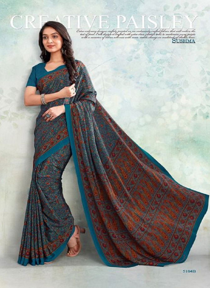 Set Stars 51 By Sushma Crepe Designer Saree Catalog