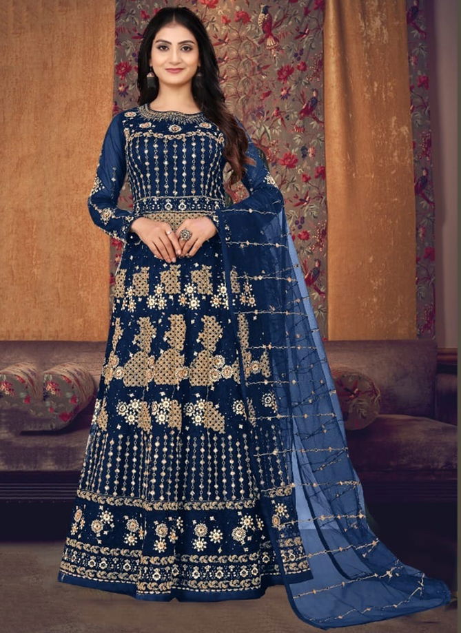 Blue Colour Swagat 628 Colors Wedding Gown Catalog 628 C