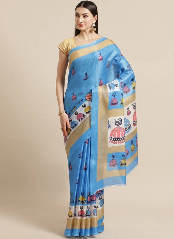 Simple and Rich Look Bhgalpuri Designer Saree Collections