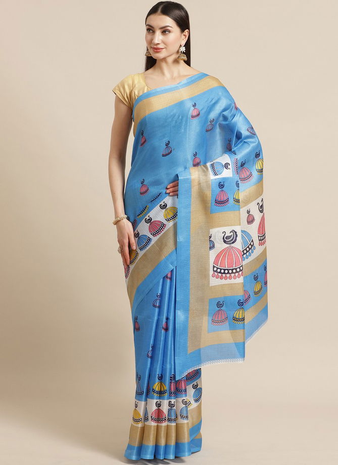 Simple and Rich Look Bhgalpuri Designer Saree Collections