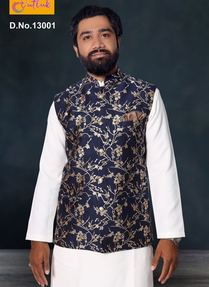 Outluk Vol 13 Eid Special New Designer Festival Wear and Party Wear Jute and Jacquard Printed Modi Jacket Collection