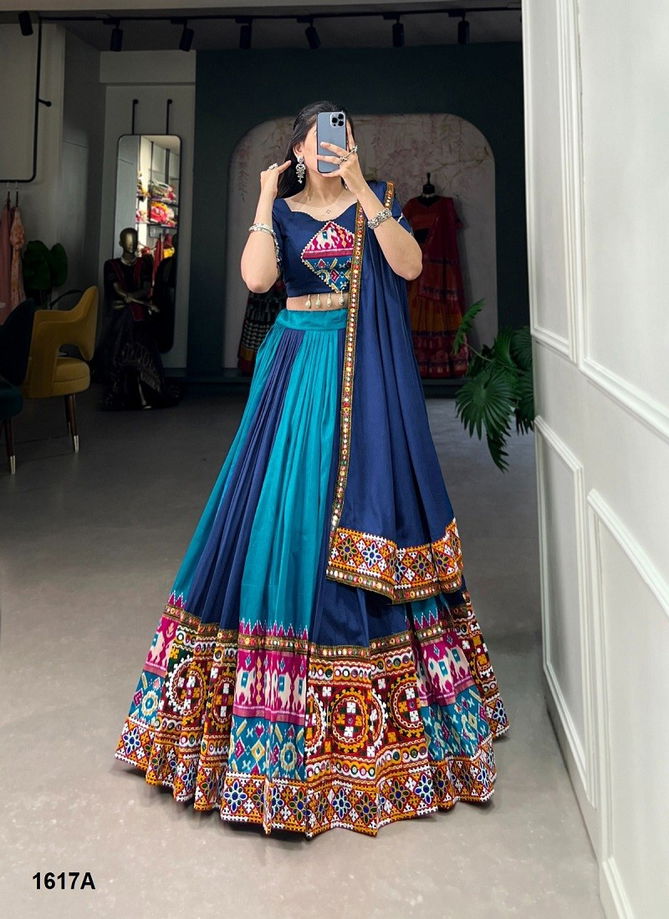 Aawiya 1617 Colours Rayon Printed Navaratri Lehenga Choli Wholesalers In Delhi