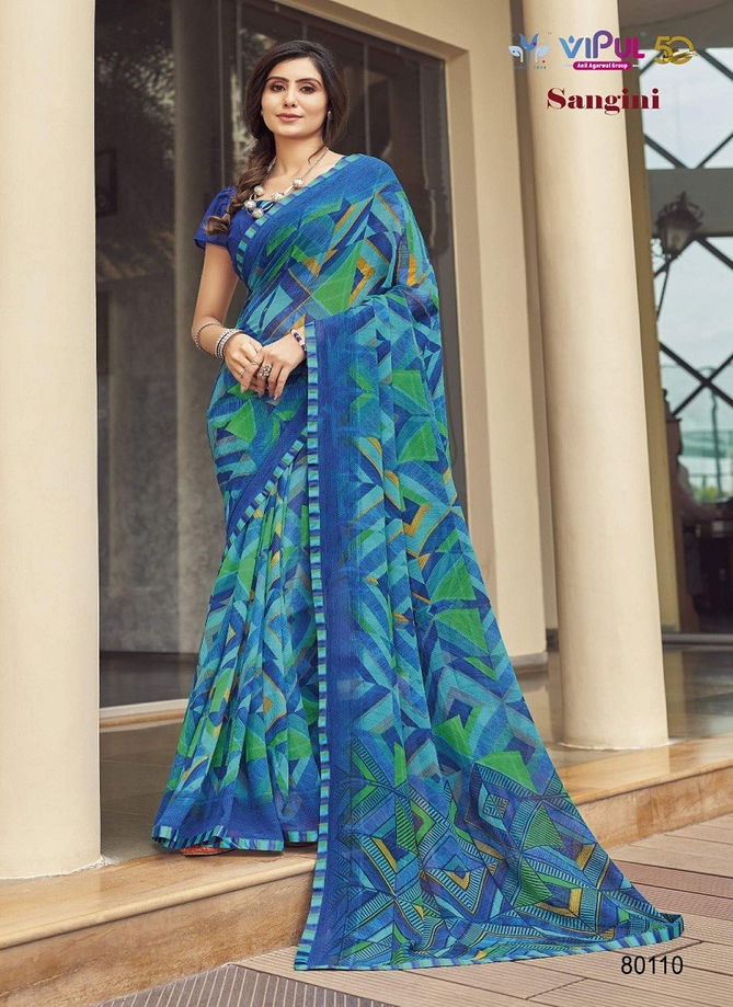 Sangini By Vipul Georgette Printed Daily Wear Sarees Wholesale Online