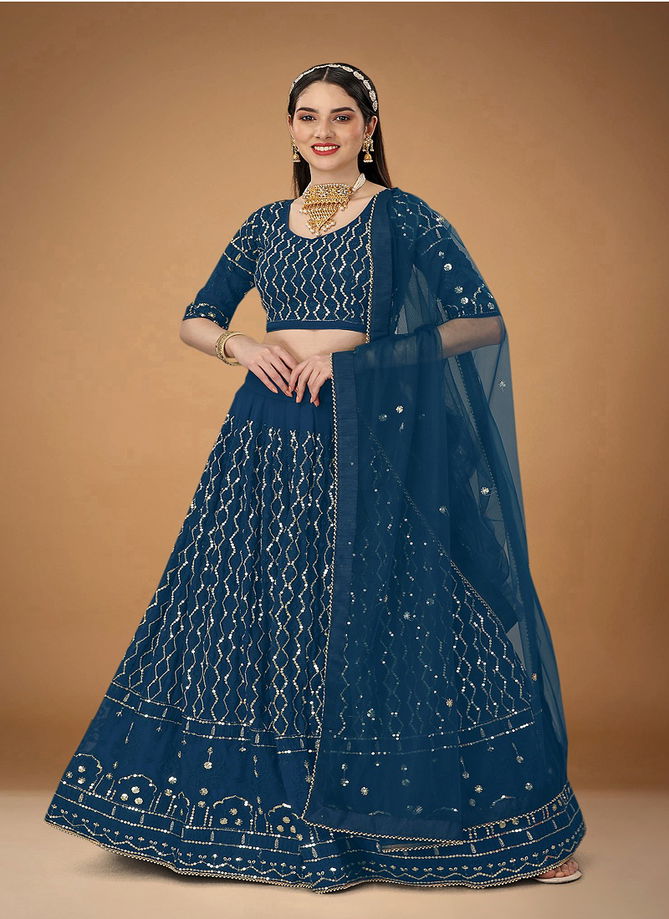 Blue Noor By Biva 20011 To 20020 Party Wear Lehenga Choli Catalog 20015