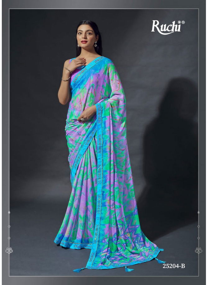 Blue Vanilla By Ruchi Daily Wear Saree Catalog 25204 B