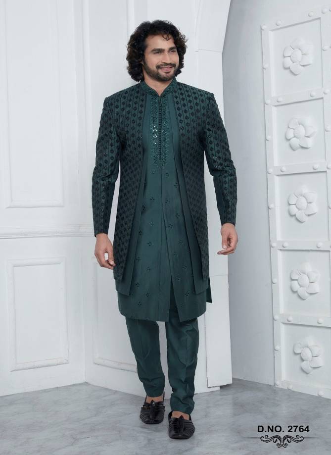 1641 Party Wear Indo Western Mens Jacket Set Exporters In India