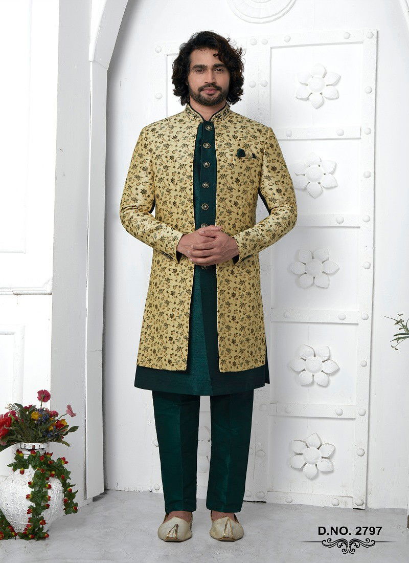 Function Wear Indo Western Mens Jacket Set Wholesale Shop In Surat