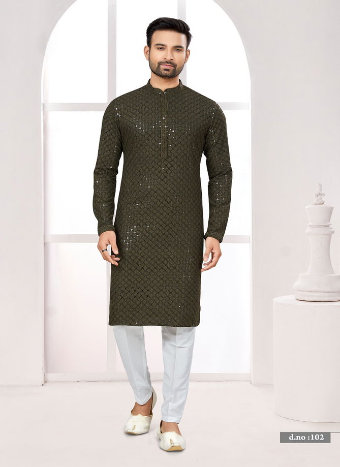 Function wear Lukhnavi Mens Kurta Pajama Catalog