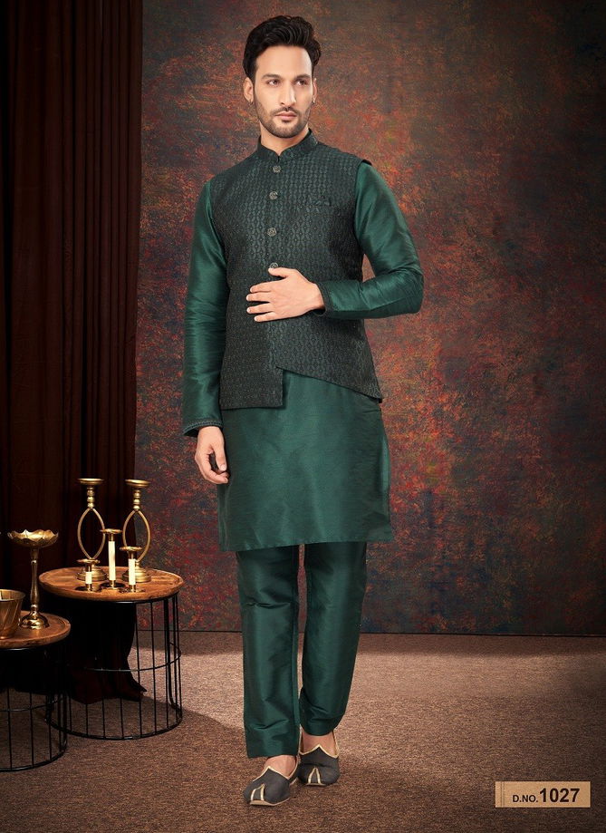 GS Fashion Party Wear Jacquard Mens Modi Jacket Kurta Pajama Wholesale Shop In Surat