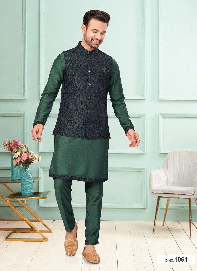 GS Fashion Wedding Wear Mens Designer Modi Jacket Kurta Pajama Wholesale Online