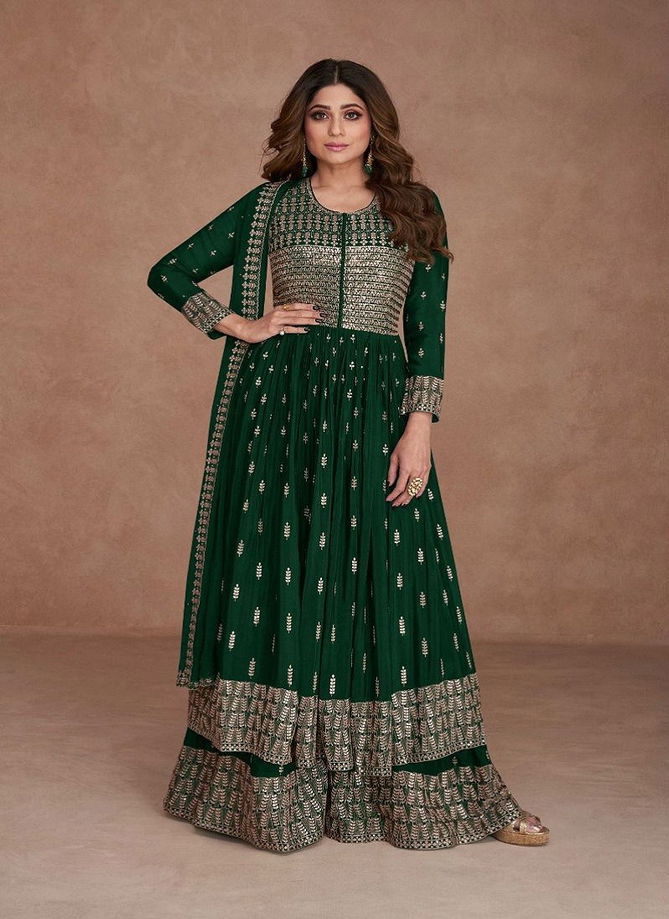 Bottle Green Colour Idika By Aashirwad Designer Salwar Suit Catalog 9538