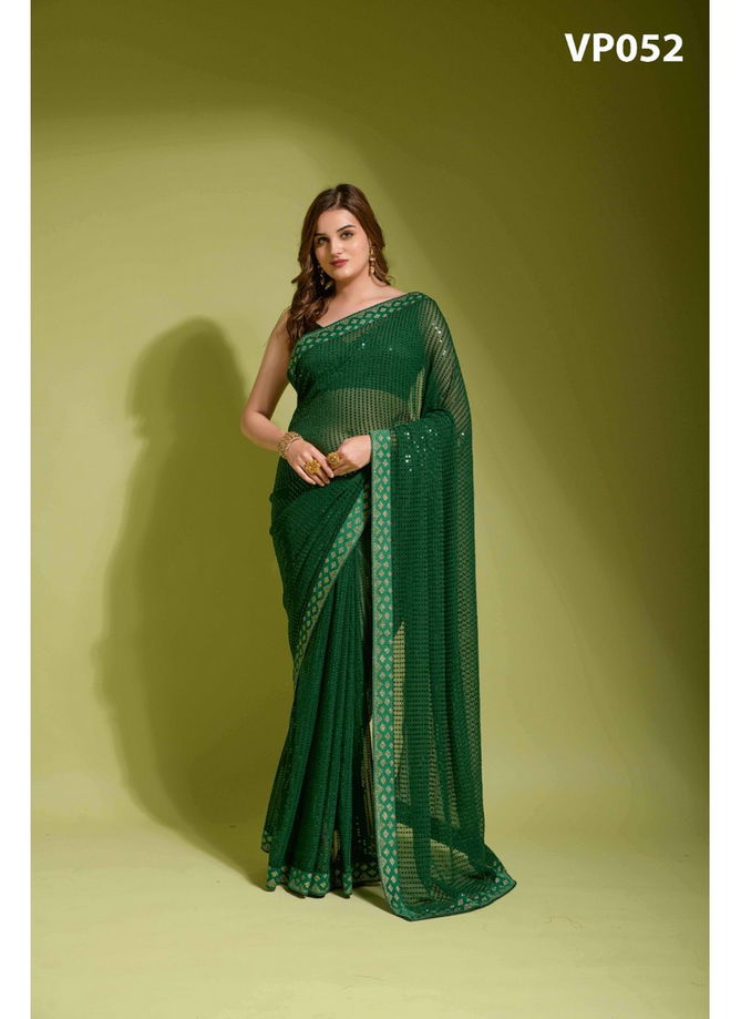 Koski Plain Sequin Party Wear Saree Catalog