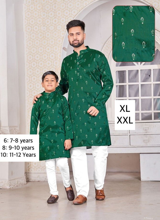 Bottle Green Colour Kurta Vol 11 Kurta With Pajama Catalog 6