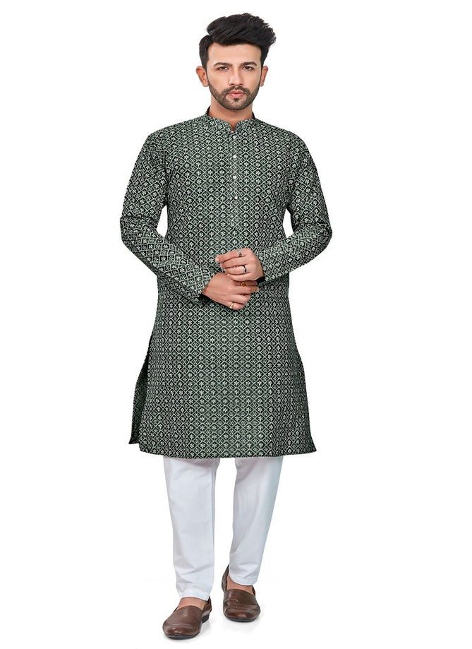 Bottle Green RFSK 0013 Kurta Pajama Catalog 14