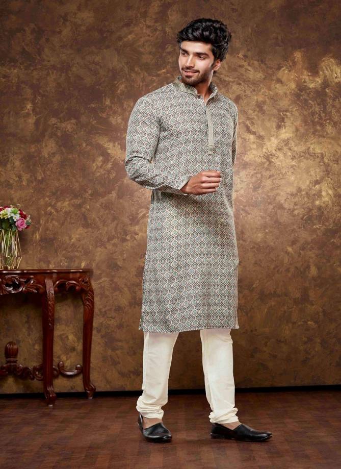 1631 Function Mens Wear Poly Cotton Digital Printed Kurta Pajama Exporters In India