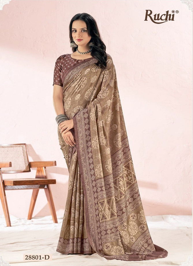 Aadhya Vol 1 By Ruchi Tussar Silk Designer Saree Catalog