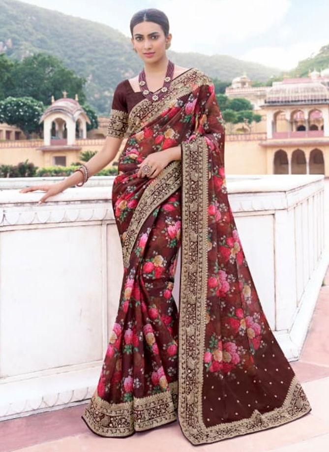 Alyssa Designer Wholesale Printed Saree Catalog