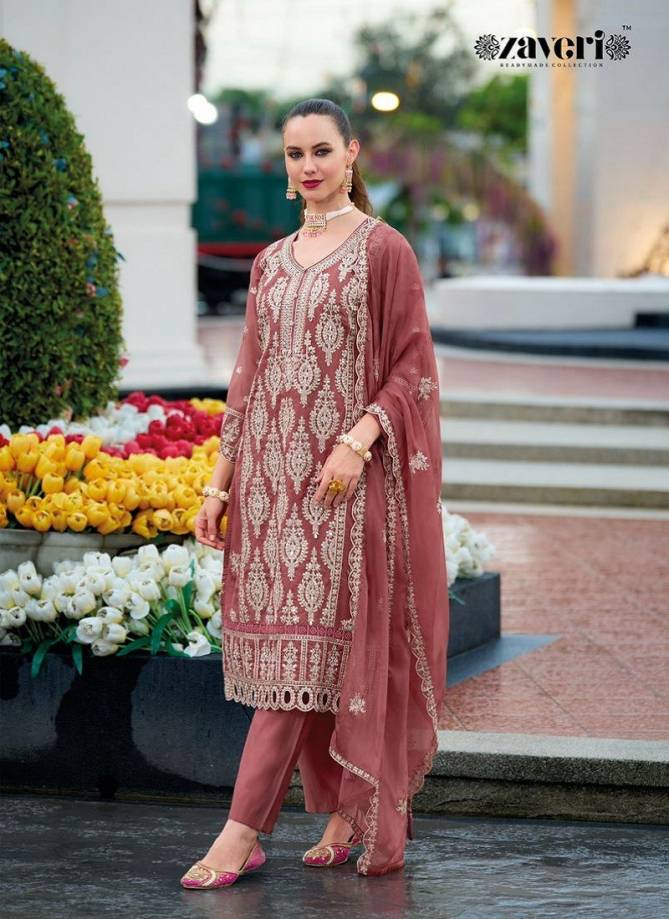 Anaya Vol 2 By Zaveri Organza Embroidery Kurti With Bottom Dupatta Orders In India