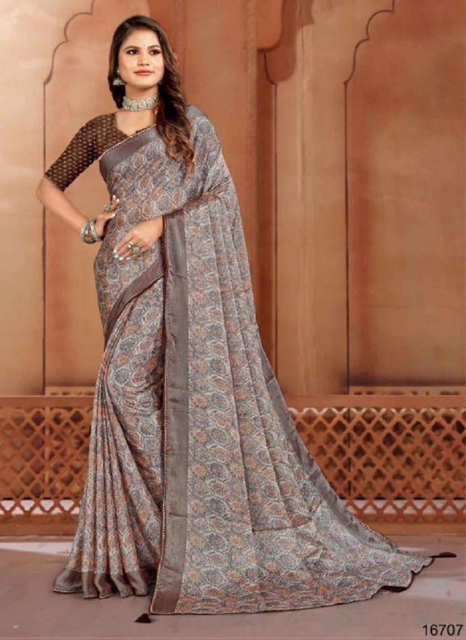 Blink It By Jalnidhi Heavy Chiffon Brasso Printed Saree Orders In India