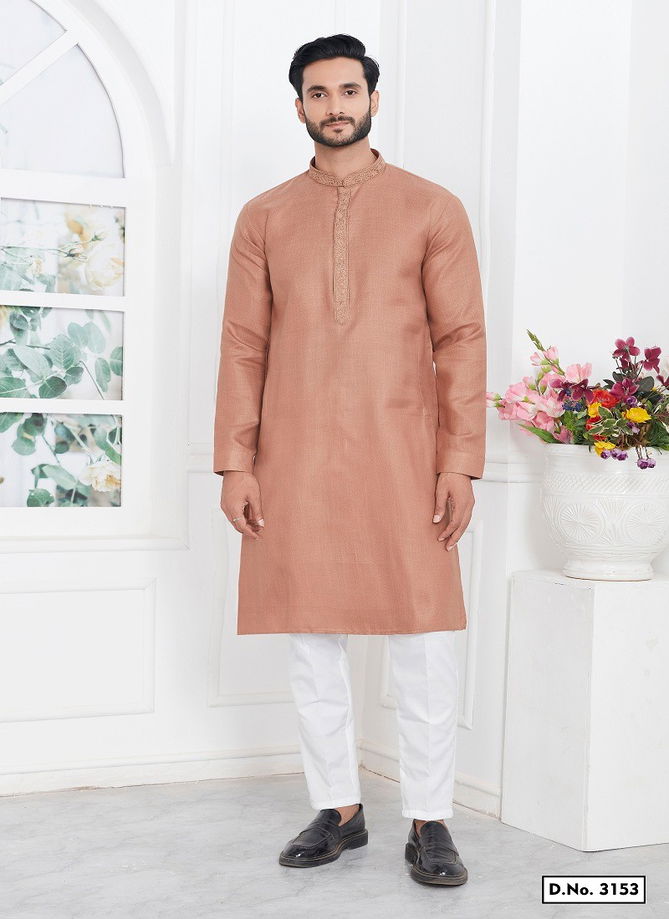 Occasion Mens Wear Premium Linen Cotton Designer Kurta Pajama Wholesale Online