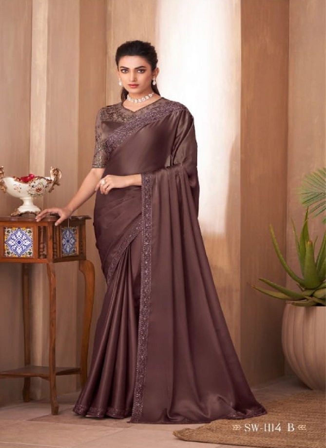 Sandalwood Hit Design 1114 Colors Party Wear Saree Catalog