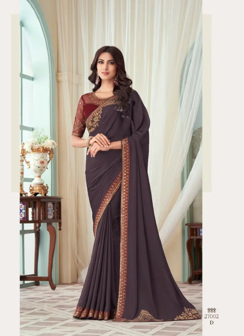 Tfh Milano Silk Designer Saree Catalog