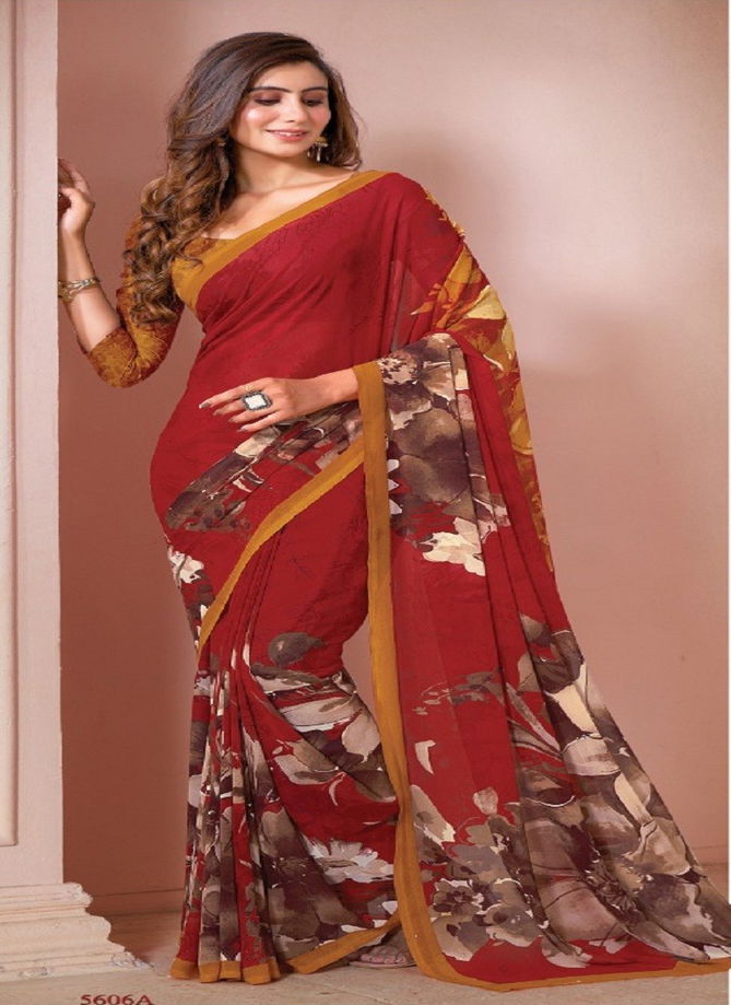 Craze 56 By Sushma Georgette Designer Saree Catalog 