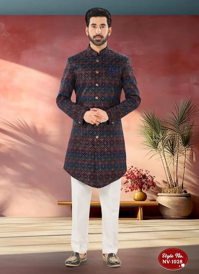 1651 1 Occasion Wear Mens Indo Western Wholesale Shop In Surat