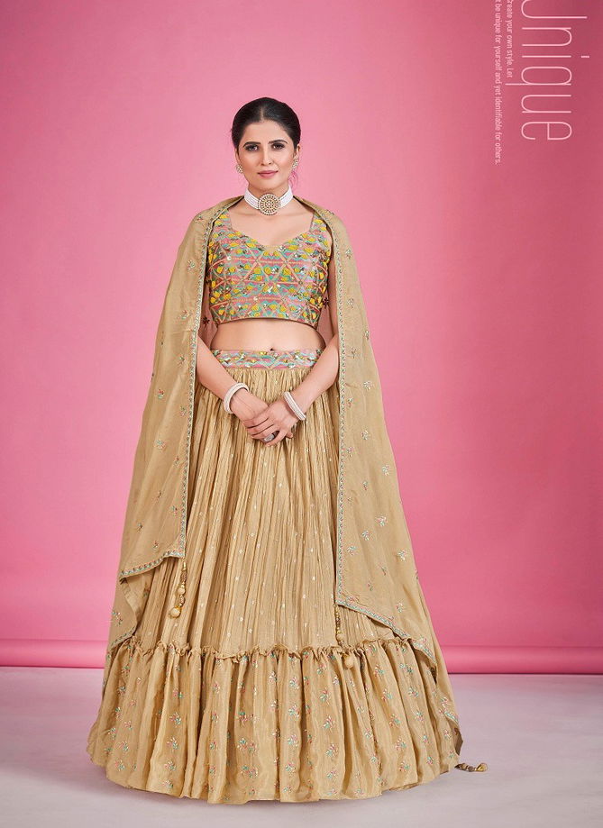 Chikoo Colour Regina By Dresstive Designer Lehenga Choli Catalog 1605