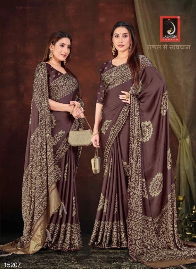 Kasturi By Jalnidhi Crepe Bandhani Printed Saree Catalog