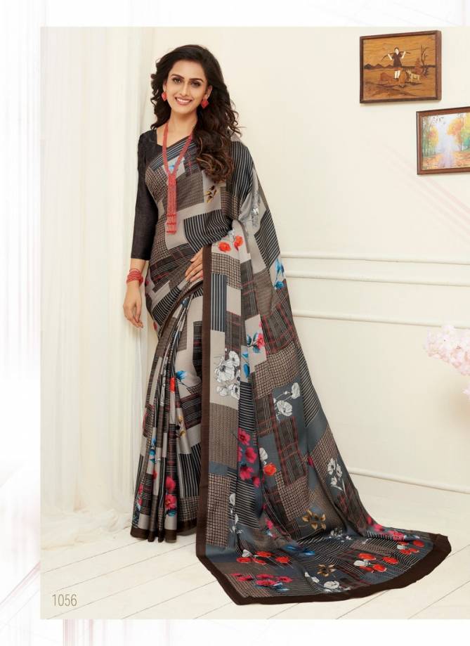 Subhash Saree Kiara Designer Printed Work Crepe Satin and Georgette Regular Wear and office Wear Saree Collections