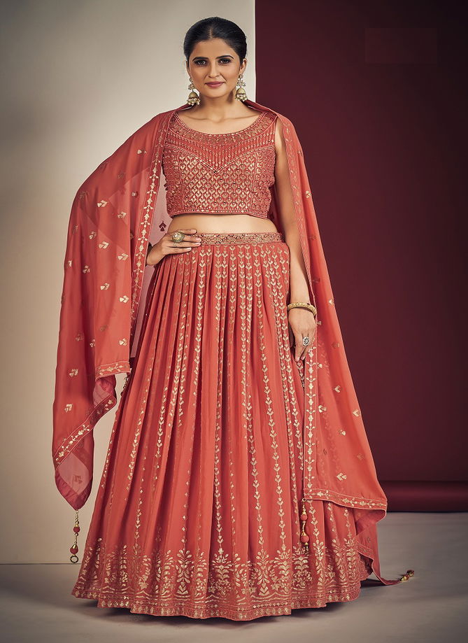 Coral Colour Angelica Vol 2 By Dresstive Party Wear Lehenga Choli Catalog 1503