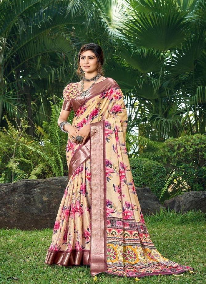 Nancy By Mahamani Creation Tussar Silk Printed Saree Catalog