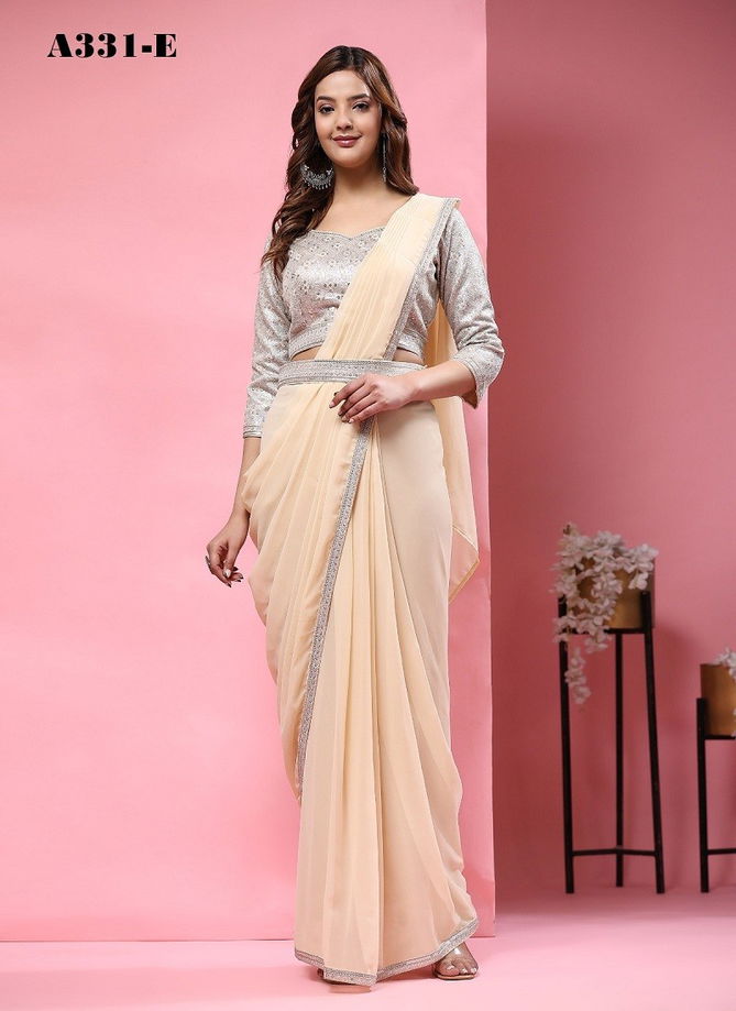 Amoha A331-A To A331-E Series Readymade Saree Suppliers In India