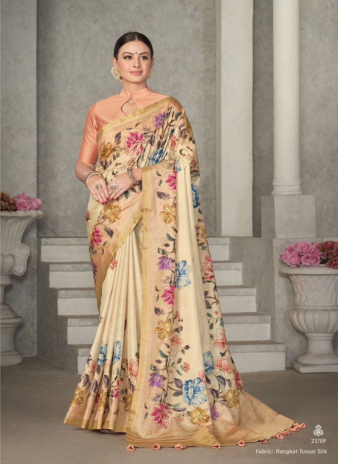 Mohmanthan 23700 Series Eshani By Mahotsav Occasion Wear Printed Designer Sarees Exporters In India