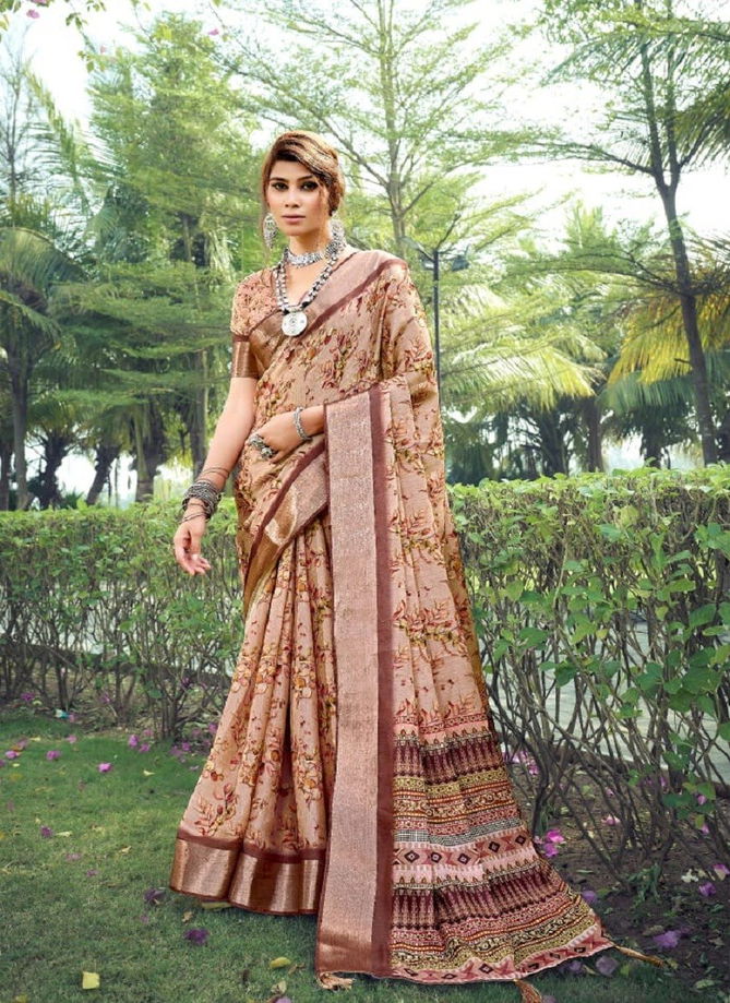 Nancy By Mahamani Creation Tussar Silk Printed Saree Catalog