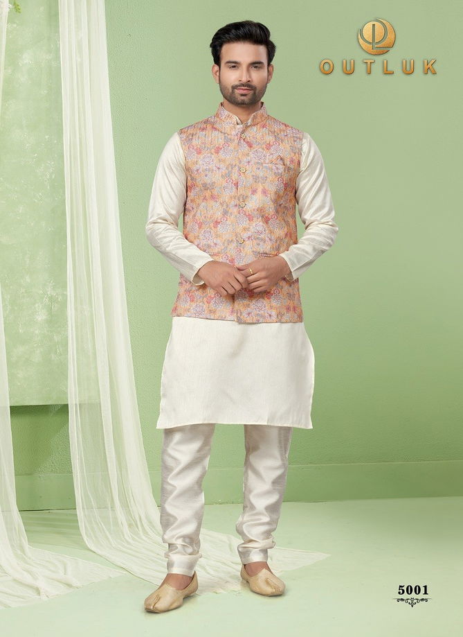 Outluk Wedding Collection Vol 5 Mens Wear Modi Jacket Kurta Pajama Catalog