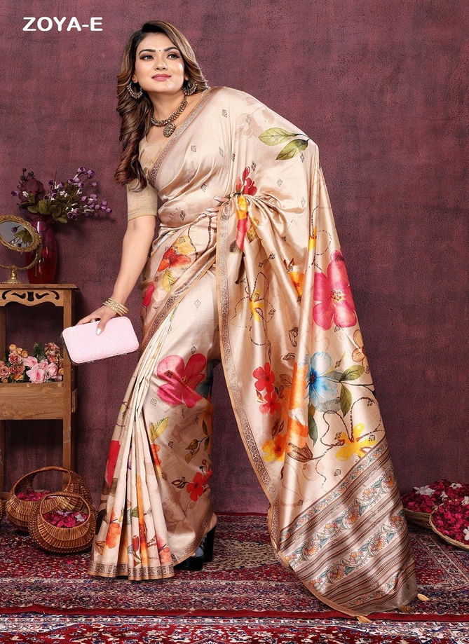 Zoya By Shri Rana Silk Printed Saree Wholesale Market In Surat With Price