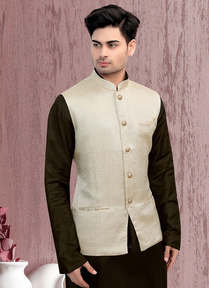 Cream Padma Creation Jacket Catalog J 5