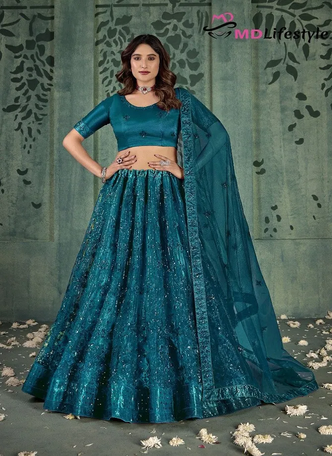 Hirwa Vol 4 By Mdlifestyle Butterfly Net Designer Wear Lehenga Choli Exporters In India