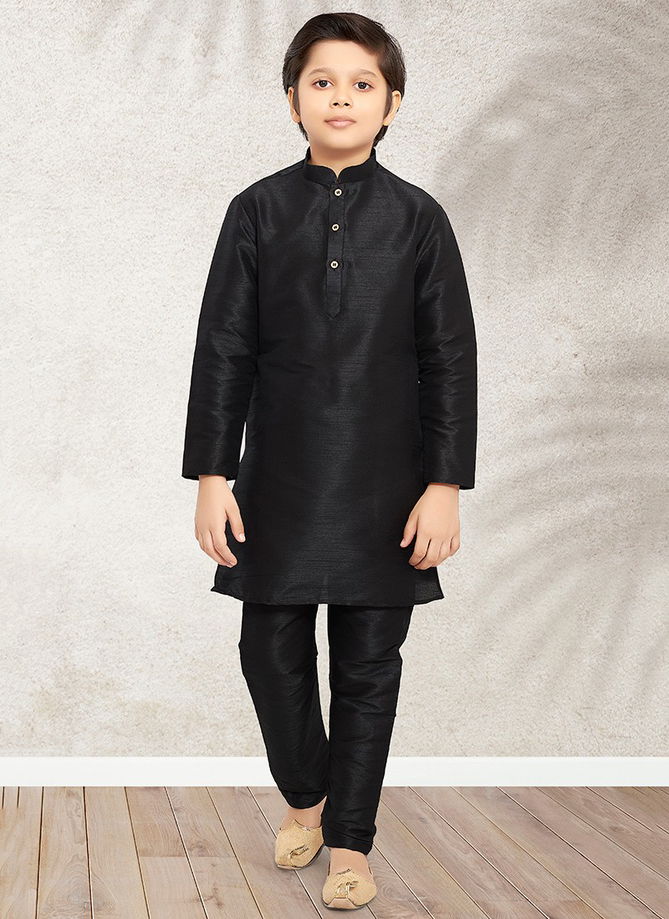 Dark Black Ethnic Wear Wholesale Boys Wear Catalog 224