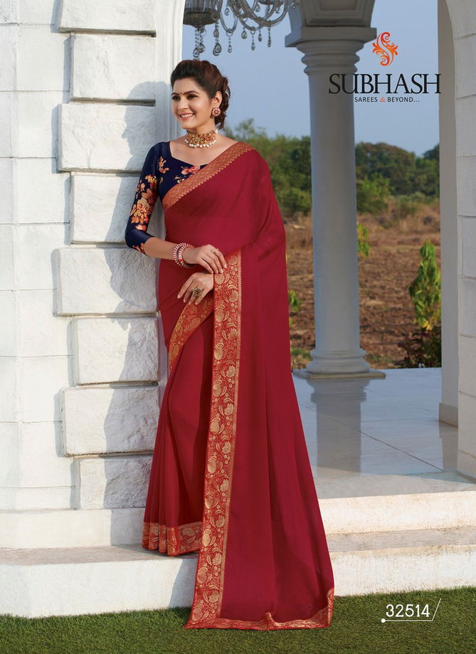 Subhash Spash vol4 Embroidery Work Designer Heavy Partwear Saree with Dupian and Brocade Blouse Good Looking Saree Collections