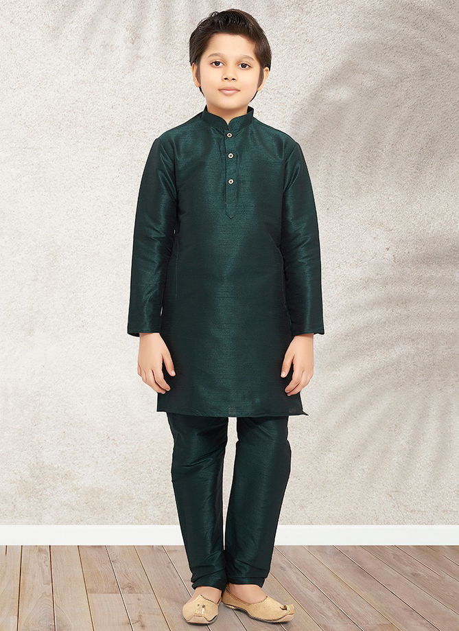 Dark Green Ethnic Wear Wholesale Boys Wear Catalog 222