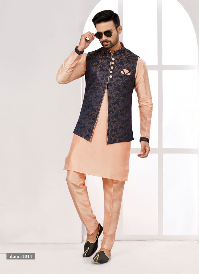 Function wear Lakhnavi Mens wear Modi Jacket Kurta Pajama Catalog